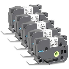 PROFICETIK 5X TZ2-151 Label Tape Replacement for Brother Label Tape Tze-151 Tze Tape 24mm Black on Clear for Brother P-Touch Label Maker PT-D600 PT-E550WVP PT-2430PC PT-P750W