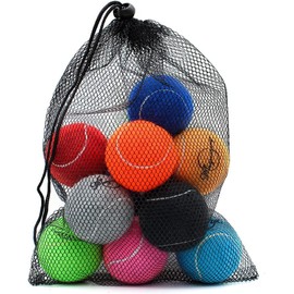 Magicorange Tennis Balls, 12 Pack Tennis Balls for Dogs, Pet Dog Playing Balls, Come with Mesh Bag for Easy Transport, Colorful Easy Catching Pet Dog Balls (12 Mix, 2.5 inch)