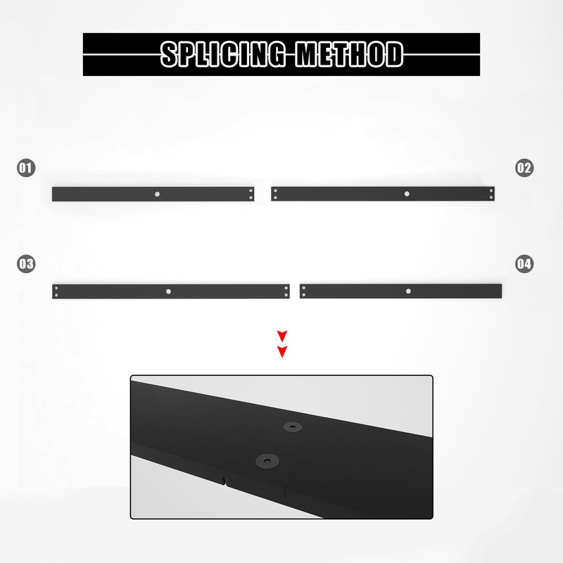 Dondelight Barn Door Hardware Kit 5FT, Heavy Duty Modular Sliding