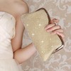 Clutch Purses for Women Bling Rhinestone Evening Bag Sparkly Gold