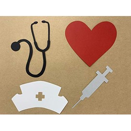 Nursing Die Cuts - Nursing Party Supplies - Nursing Graduation Party Decorations - Nurse Retirement Party Decor - Nurse Decor - Nurse Party Decor - 25 pieces