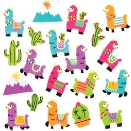 Baker Ross AT466 Lovely Llama Foam Stickers - Pack of 120, Small Stickers For Children's Art And Craft Projects