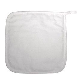 Rayher 3833600 Topflappen, 19 x 19 cm, quadratisch, weiß, 2 Stück, waschbar, Schutz beim Kochen und Backen, ideal zum Bemalen