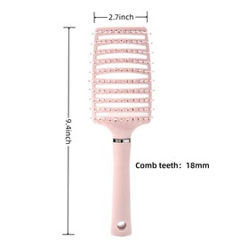 bepisof Pink Women's Comb - Hair and Scalp Massage Comb -9.2x2.8 inches, Nylon Combs - Perfect for Curling Hair, Reducing Hair Loss and Breaks