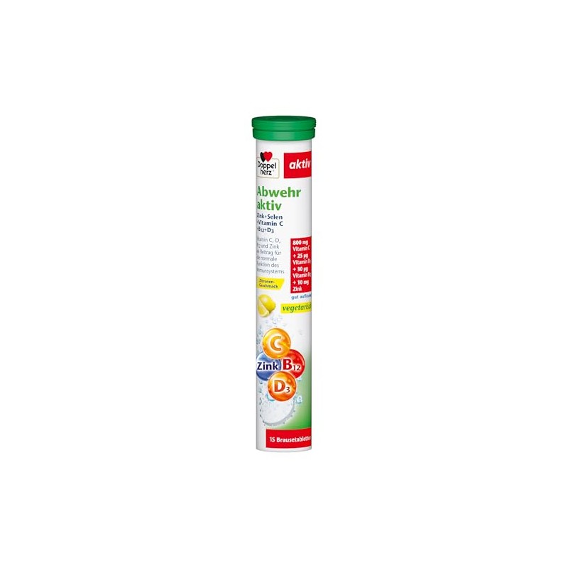 Doppelherz Active Effervescent Tablets | Zink+Selen+Vitamin C+B12+D3 - als Beitrag