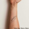 'Calligraphy Feather Quill ' Temporary Tattoo - Water Resistant, Skin-Safe,
