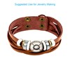TeeLiy 3mm Flat Genuine Leather Cord, Strip Cord Braiding String