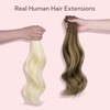 HOTBANANA Seamless Clip in Hair Extensions, 14 Inch 110g 7pcs
