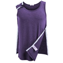Deyeek Post Shoulder Surgery Shirts for Women Rotator Cuff Recovery Tank Tops After Surgery Shirt for Men Broken Arm Clothes Purple