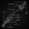 J.A.G. Leather Motorcycle Motorbike Knuckle Protection Powersports Gloves - Motorcycle