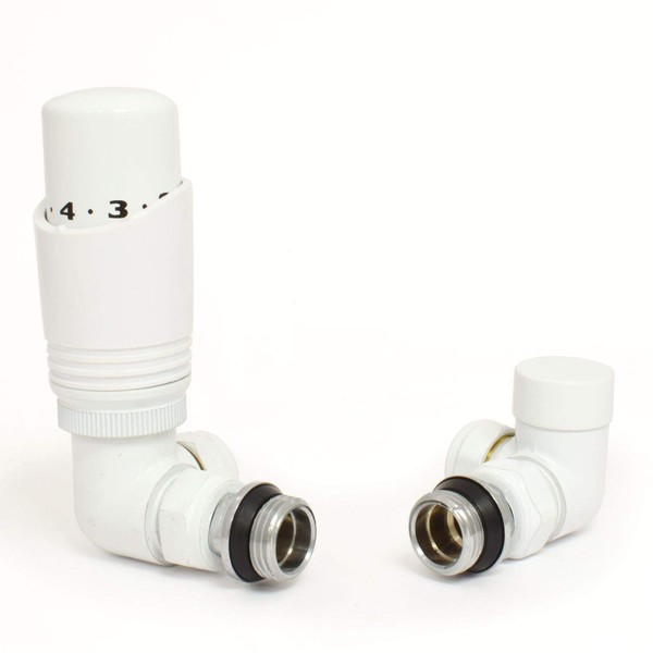 Hot Flow | Cascade Corner Modern TRV Thermostatic Radiator Valve