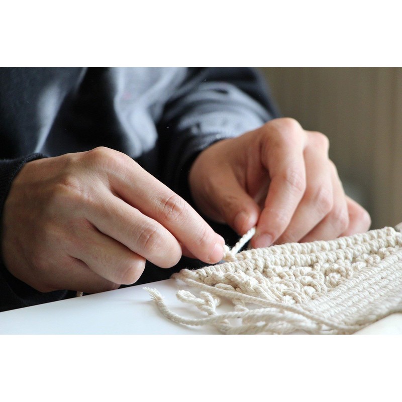 GRÜNTEK 3mm x 150m Macramé Cord - 100% Natural Cotton,