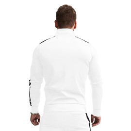 TEZO Men's Casual Active Tracksuits Full Zip Sports Jogging Suits Sets Athletic Running 2 Piece Sweatsuits with Zip Pockets(WTBK M)