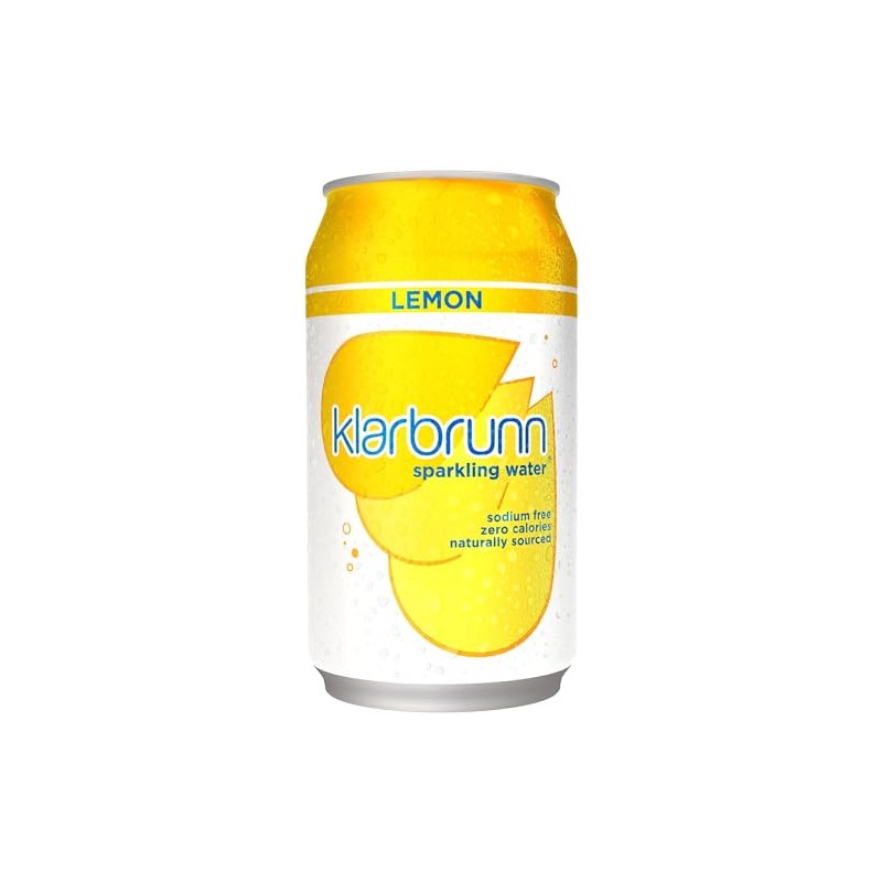 Klarbrunn Sparkling Water, Lemon, 24 Pack