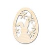 Unfinished Wood Easter Bunny Flower Egg Shape Easter Craft up