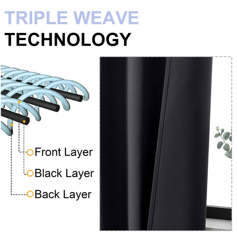 Simplebrand Black Valance for Windows, Short Blackout Curtains for Bathroom/Laundry/Basement