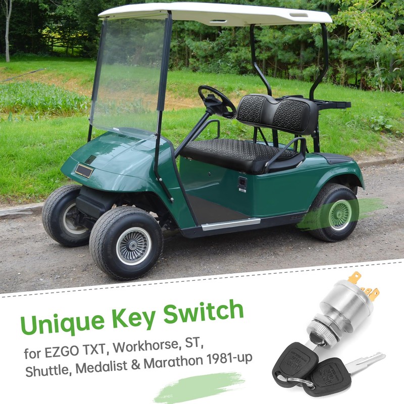 10L0L Golf Cart Unique Key Switch for EZGO TXT, Medalist,