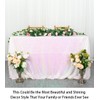 ShinyBeauty Square Tablecloth 72x72-Inch Sequin Tablecloth Overlay Iridescent White Table
