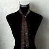 GHTIYLP Rhinestone Ties for Women Glitter Sparkle Long Women Neck