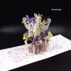 PinesFamily A05-Enchanting 3D Pop-Up Hollow Purple Butterfly Greeting Card |