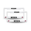 Utah Runnin' Utes Raised Letter Plastic License Plate Frame -