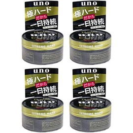 Uno Hair Wax, Extreme Hard, 2.8 oz (80 g) x 4 Packs