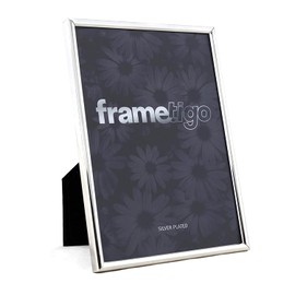 Frametigo Silver Plated Thin Edge Photo Frame - Fits Photo Size 5"x7" (13x18cm)