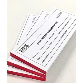 Discount Office Source Bank Safe Deposit Box Entry/Access Form - 3 Pads of 100 Sheets
