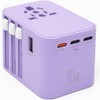 45W Universal Travel Adapter – Compact Plug with 3 USB-C