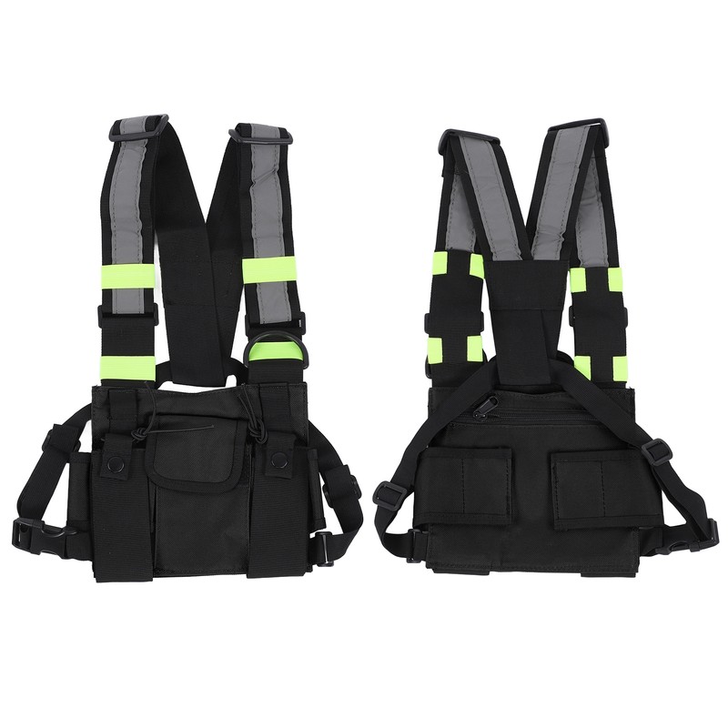 Multifunctional Nylon Waterproof Chest Bag Reflective Safety Tooling Vest for