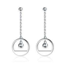 VIKI LYNN Women Girls 925 Sterling Silver Geometric Dangly Earrings