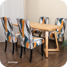 FORCHEER - Juego de 6 fundas elásticas clásicas para sillas de comedor, cocina (paquete de 6, clásica)