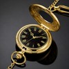 Vintage Roman Numeral Pocket Watch for Men – Engraved Quartz