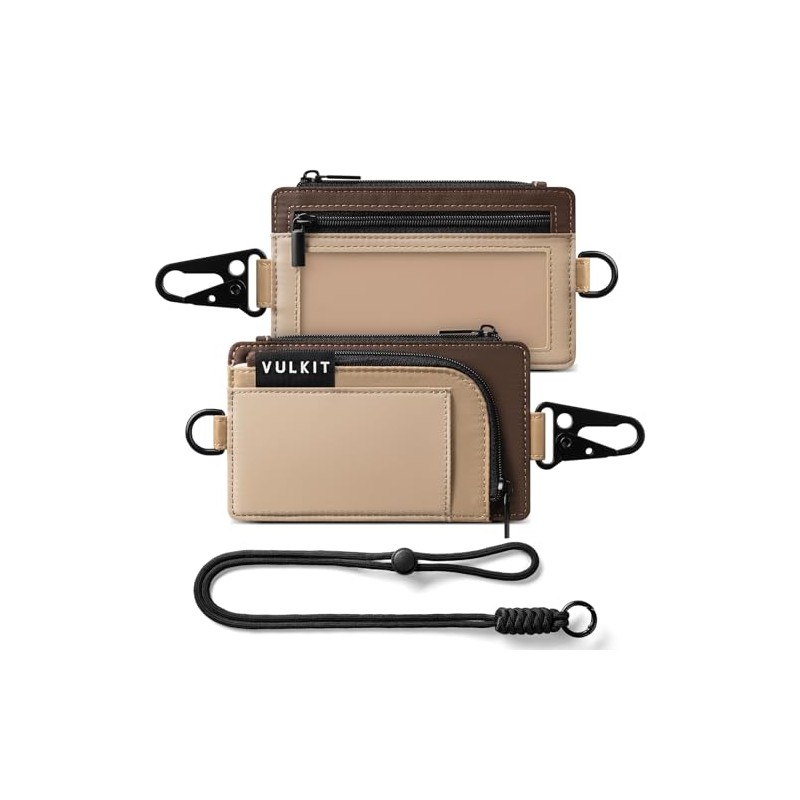 VULKIT Cartera para llaves impermeable con cordón para hombres y