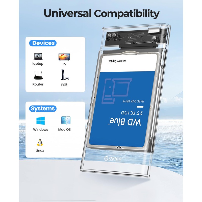 ORICO 2.5 Inch HDD / SSD Case USB3.0 Hard Disk