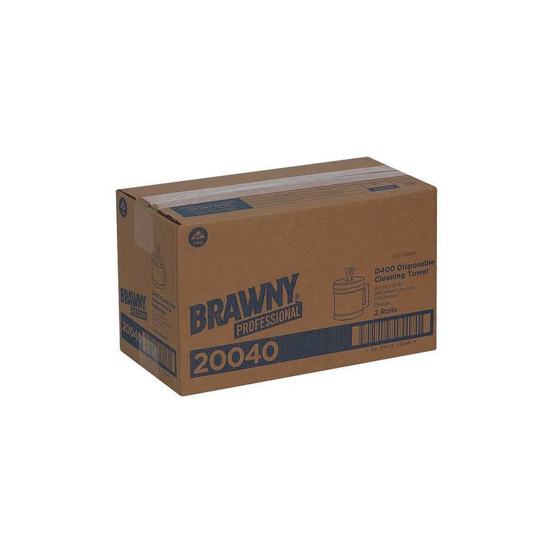 Brawny Professional D400 Durable Fibers Cleaning Wipers, 13-inch x 9.9-inch,