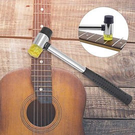 Martillo de guitarra antideslizante Guitarra generica Luthiers Martillo de traste de mazo de goma de doble cabeza multifuncional para diapason        