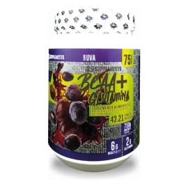 Aminoácidos Bcaa + Glutamina 750g +75 Serv 43 Suplementos Sabor Uva