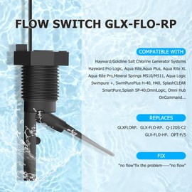 PGLYOUNI GLX-FLO-RP Flow Switch Assembly Fit for Hayward Salt Systems,Pool Flow Sensor Suitable for Hayward Goldline & Aqua Chlorine Generators,with 15-Foot Cable