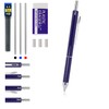 RANBOS 4-in-1 Four-Color Multifunctional Pen, Black/Red/Blue Ballpoint Pen and 0.5mm