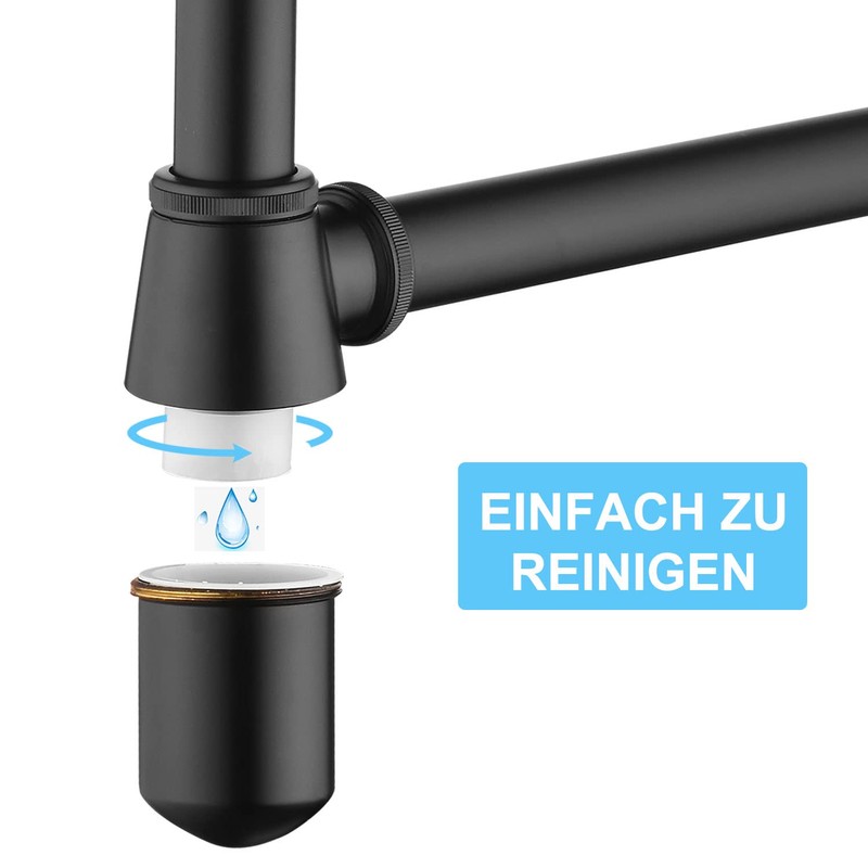 Set - Siphon with Drain Fitting with Overflow for Sink