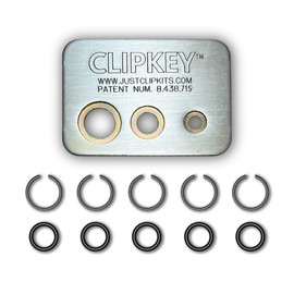 Just Clips - 1/2" Snap Rings & O-rings for cordless & air impact wrenches including IR, CP & all major brands. Includes the ClipKey, Snap Ring Installation Tool (5 snap rings & 5 o-rings)