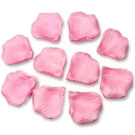 SHATCHI Blue/Red/White/Purple Silk Rose Petals Mother’s Day Wedding Confetti Anniversary Table Decorations Christening Flowers Scatter, (100pcs-5000pcs), Light Pink, 100pcs