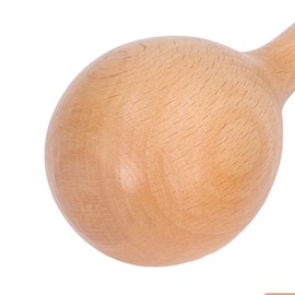 2pcs Maracas Hand, Large Wood Maracas 14x5x5cm Beech Wood Material Instrument for Parties Folk & World Percussion Clear Sound Glossy Appearance