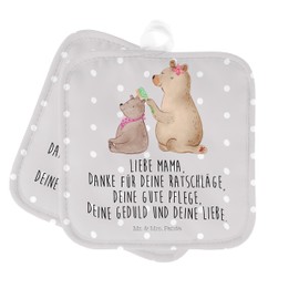 Mr. & Mrs. Panda Pot Holder Bear Child - Gift, Pot Gloves, Grandpa, Mother, Mum, Dad, Pot Glove, Mother's Day, Oven Glove, Pot Holder Set