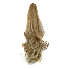 Long Wavy Brown Wig with Blonde Highlights Heat-Resistant Synthetic Hair for Women