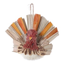 The Bridge Collection Grass Turkey Ornament - Rustic Fall Decor - Hanging Turkey Ornament for Fall, Thanksgiving Decor - Bird Decorations for Home Decor