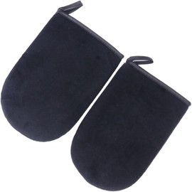VALICLUD 2 piezas Guantes para Aplicar Bronceador Self Tanning Mitts Negros y Ligeros para Aplicación Uniforme de Crema Autobronceadora