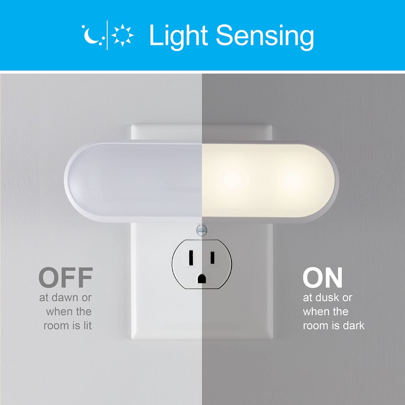 GE Ultrabrite LED Light Bar Night Lights Plug Into Wall