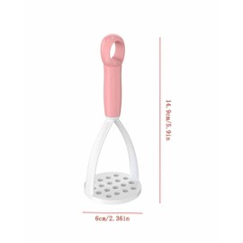 Nylon Potato Masher Baby Supplement Silicone Ricer Press Blender Crusher with Non-Stick Handle Nonstick Potato Ricer for Mashing Root Vegetables, Avocadoes, Apples, and Nuts,